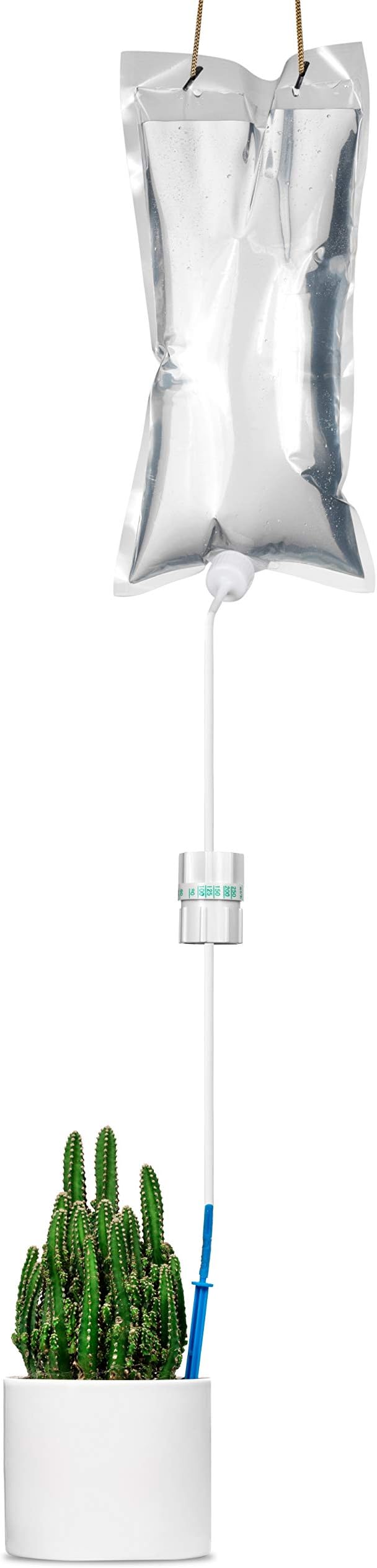 AGEMORE Automatic Watering Irrigation Drippers Bag, Garden Plant Flower Self Watering Spikes Device with Adjustable Flow Rate, Vacations Plant Drip Sprinkler Water Watering Kits (2)