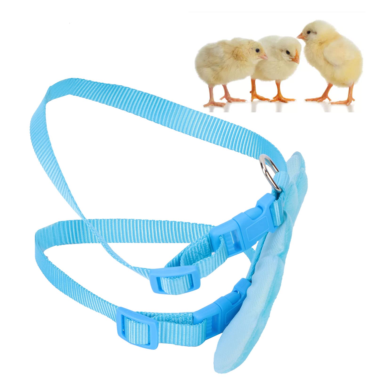 Adjustable Goose Harness Duck Outside Walking Harness Leash, Duck Walking Leash Adjustable Harness for Pet Ducks and Chickens(blue S)