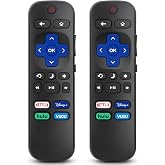 2-Pack Remote Control for Hisense-TCL-Onn-Sharp-Philips-Westinghouse-Insignia-Element Roku TV Remote Replacement