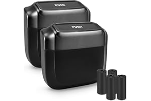 SZEOF Car Trash Can with Lid，Built-in Storage Garbage Bag,Leakproof/Waterproof Garbage Can，Car Organizer Accessories，Mini Trash Bin for Car, Home, Office with 60pcs Trash Bags