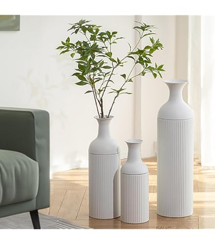 Amazon.com: Sziqiqi White Floor Vases Tall Decoration - 23.4