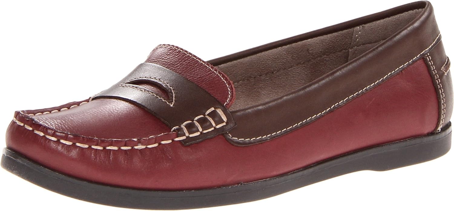 Naturalizer Hogue Womens Brown Narrow Leather Loafers Shoes 7.5 UK