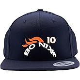 Snapback Bo Nix Denver Old School Logo Hat Blue