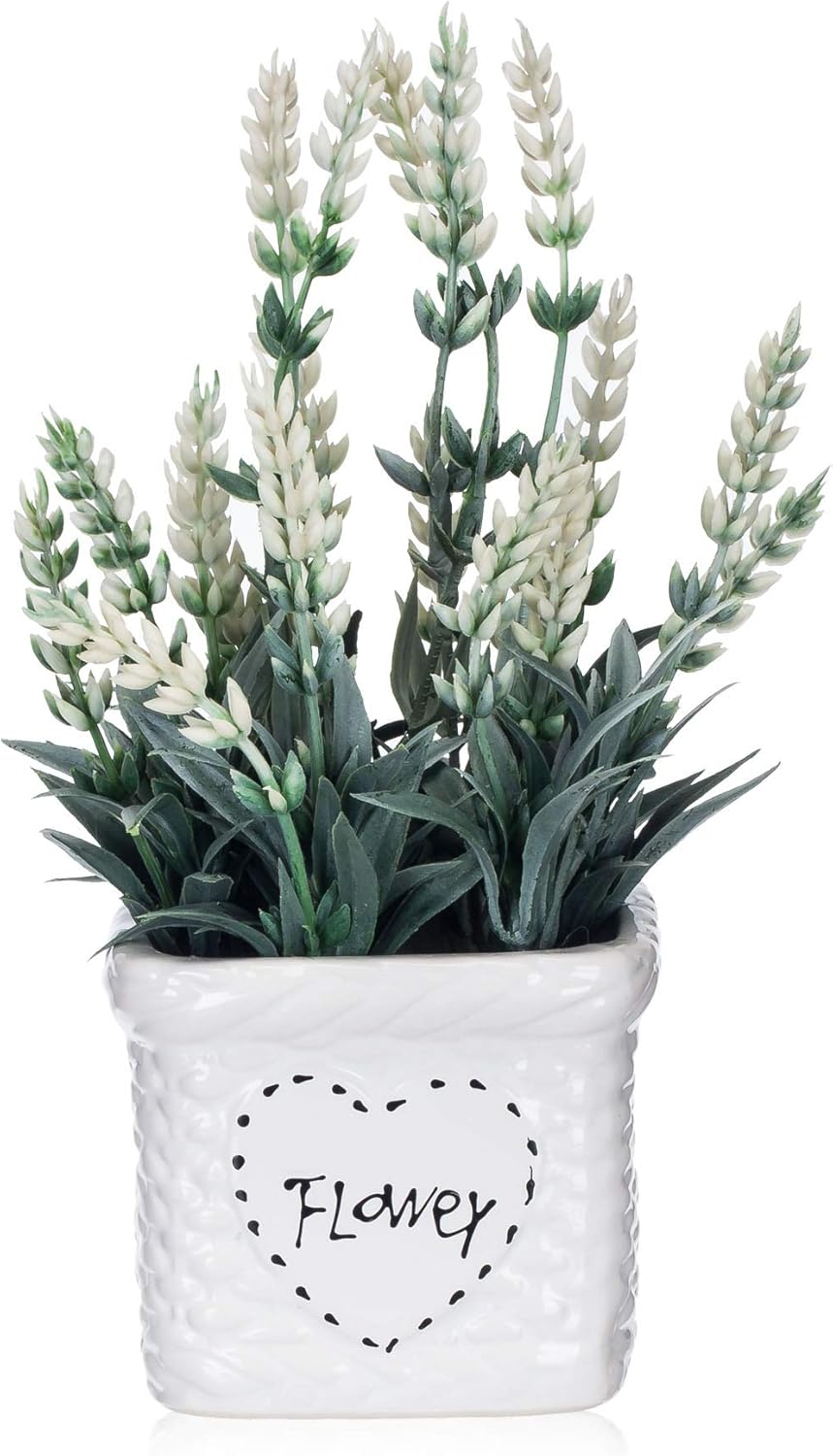 Best Velener Artificial Flower Potted Lavender Plant For Home Decor