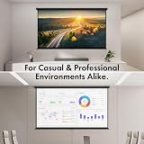 VonHaus 80" Pull Down Projector Screen 4K HD 16:9 Wall/Ceiling Mount view 7