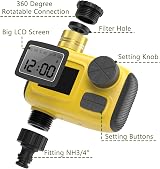 TRJZWA Water Timer with LCD, 3 Programs, Child Lock, Rain Delay view 8