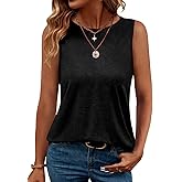 TICTICMIMI Women's Casual Sleeveless Shirts Basic Summer Tank Tops