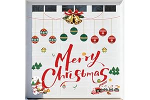 Hopegiver 38pcs Christmas Magnets Garage Door Decorations - DIY Magnetic Merry Christmas, Merry Xmas Ball, Santa Claus, Reindeer, Christmas Tree, Bells, Snowman for Outdoor Holiday Fridge Kitchen