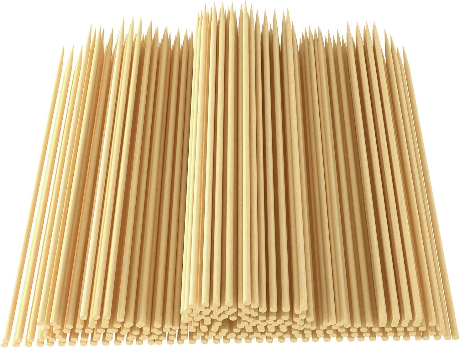 CandyHome Natural Bamboo Skewers for Shish Kabob, BBQ, Appetizer, Vegetables, Cheese, Fruit, Corn and More Food, 8 inch 200 Pcs