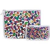 Lingtoolator r Zipper Insert (Set of 2) Travel Organizer Storage Pop In Bogg Bag (Rainbow Leopard)