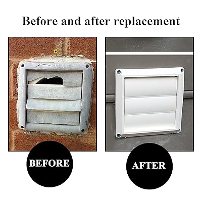 Buy Blutoget Louvered Dryer Vent Cover Outdoor With Alum Inum Dryer Vent Grill Bird Guards 4 Inch Hood Online In Indonesia B08rmzn8k4