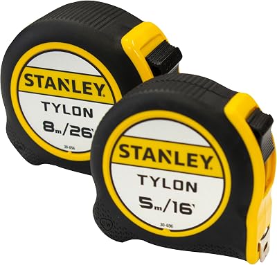 Stanley Tylon Pocket Tape Measures Twin Pack 5m/16ft & 8m/26ft