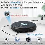 Arafuna Portable CD Player with Dual Speakers Rechargeable Anti-Skip Backlit view 3