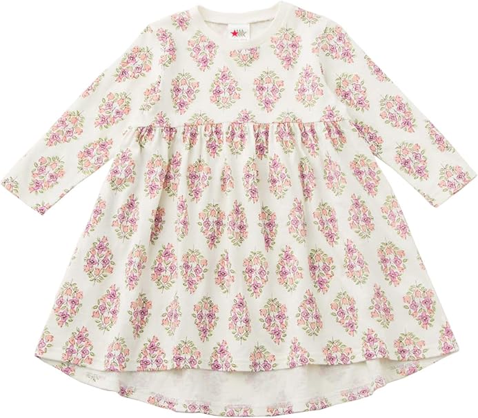 Amazon Co Jp Seraph セラフ ベビー服 赤ちゃん 花柄 ギャザー ワンピース 女の子 長袖 ベビー 服 ファッション小物