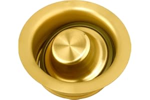 Artiwell Sink Garbage Disposal Flange and Stopper, Universal Fit for 3-1/2 Inch Standard Drain Hole, Kitchen Replacement Accessories, Garbage Disposer Kit (Brushed Gold)