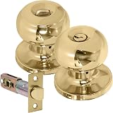 XFORT Bello Entrance Knob Set Polished Brass with Tubular Latch and 3 Keys view 6