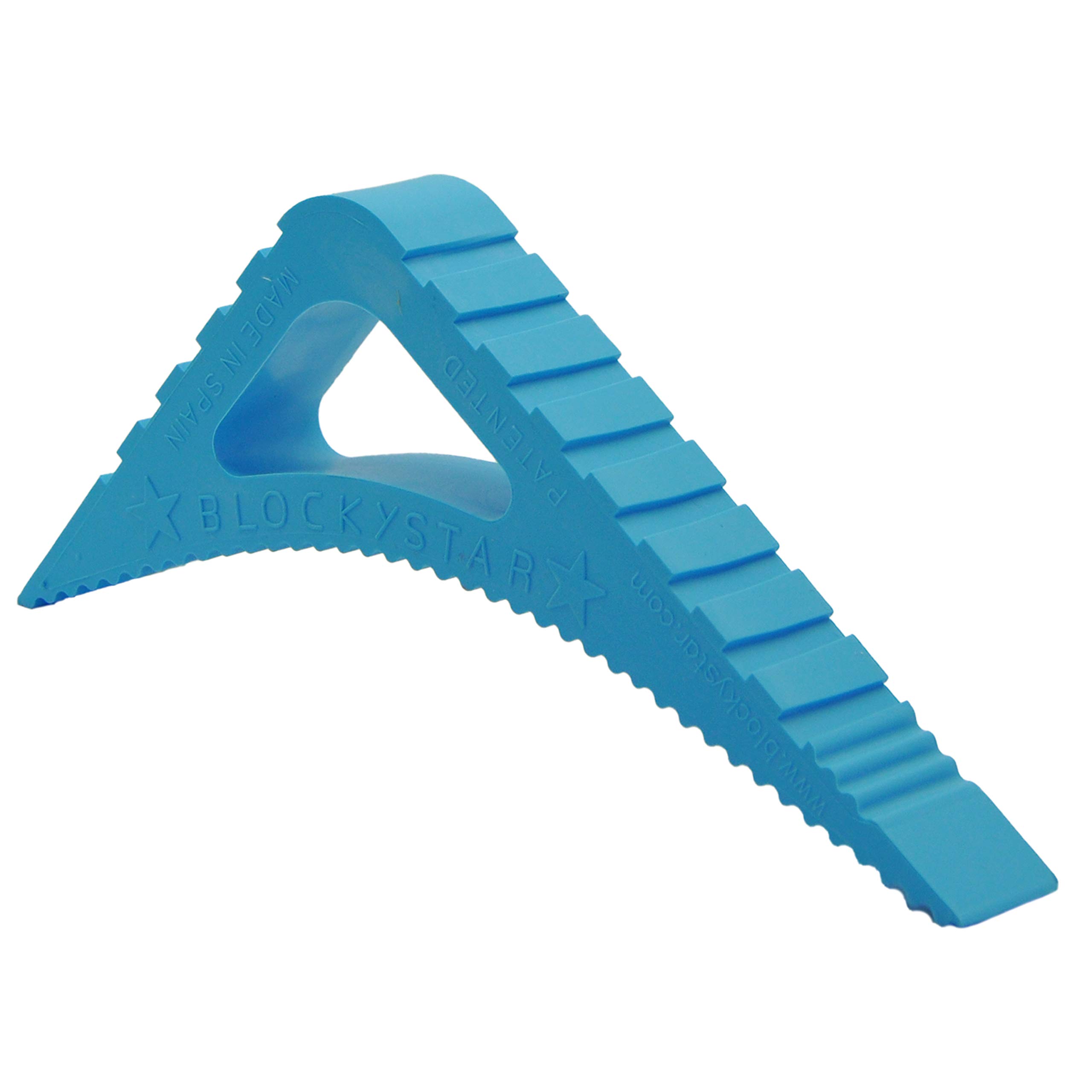 Blockystar Rubber Door Stopper & Window Wedge, Award Winning Decorative Doorstop, Multi-Surface Door Stoppers for Home, Office, Schools, Made in Spain, Sky Blue