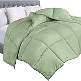 Utopia Bedding Comforter Duvet Insert, Quilted Comforter with Corner Tabs, Box Stitched Down Alternative Comforters Twin Size (Sage Green)