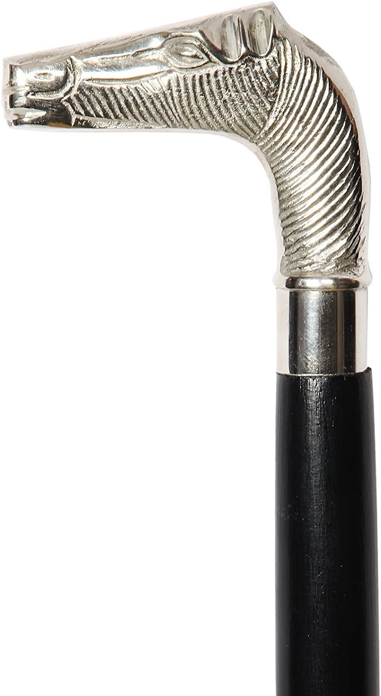 Icrafts India Wooden Walking Stick 37 Vintage "Ebony" Black Sheesham