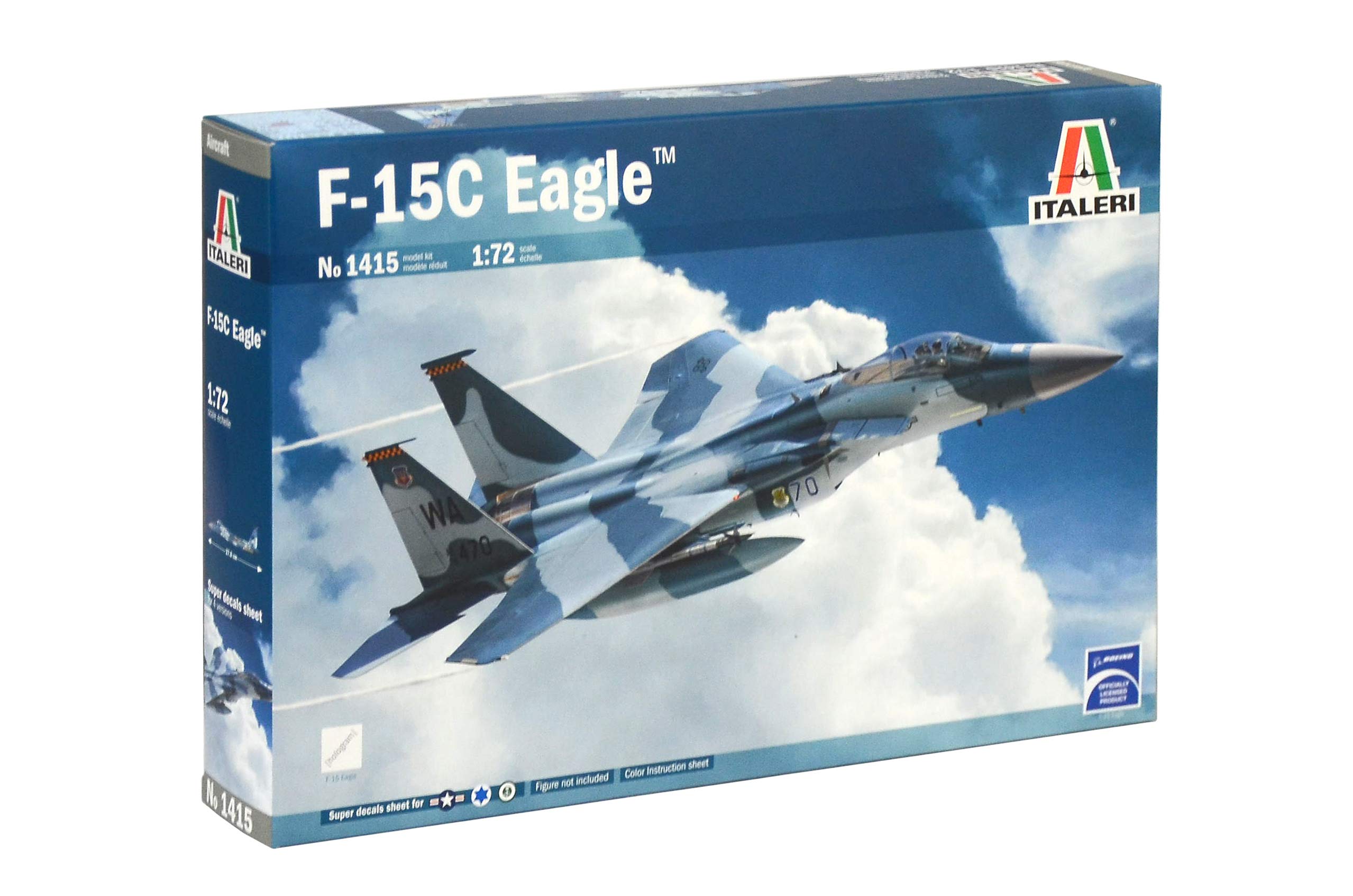 ITALERI 1415S - 1:72 F-15C Eagle, Model Building, Kit, Standing Model Building, Crafts, Hobby, Gluing, Plastic Kit, Detailed