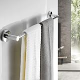 FUKTSYSM Stainless Steel Towel Bar Rail 40 cm Round Towel Rack Silver view 5