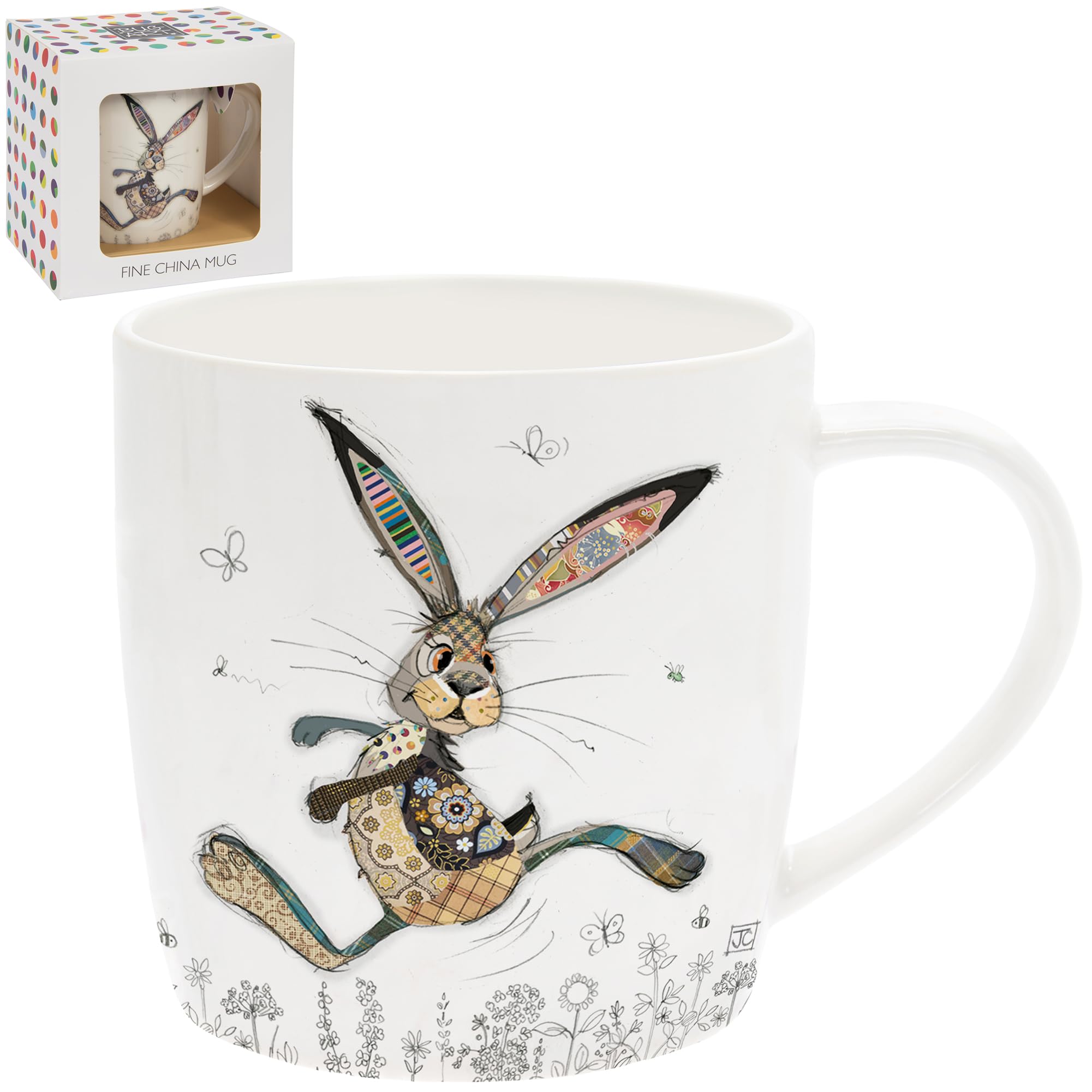 Lesser & Pavey Hesper Hare Mug | Ceramic Coffee Mugs for Home or Work | Premium Design Mugs for All Occasions | Designed By Bug Art Lovely Mugs for Tea, Coffee & Hot Drinks — image 1