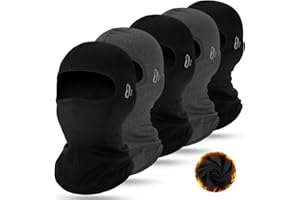 Suhine 5 Pcs Winter Balaclava Ski Mask Windproof Thermal Full Face Mask Cold Weather Balaclava with Reflective Stripe
