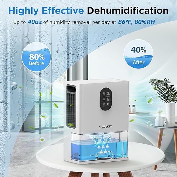 DEHUMIDIFIER, 106 OZ WATER TANK (1000 SQ.FT) DEHUMIDIFIERS FOR HOME, QUIET DEHUMIDIFIER FOR BATHROOM BEDROOM BASEMENT RV WITH TIMER SETTING, AUTO SHUT OFF, 7 COLORS LED LIGHT, SLEEP MODES, WHITE