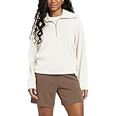ODODOS Modal Soft Half-Zip Sweatshirts for Women Long Sleeve Relaxed Fit Collared Pullover Top