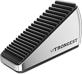STRONGEST HOME XL Heavy Duty Door Stopper Chrome 5-Inch Door Wedge