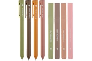 DIVERSEBEE Aesthetic Highlighters and Gel Pens, Earthy Bible Highlighters No Bleed, 8 Pack Assorted Colors Cute Journaling Pens, Bible Study Supplies (Dreams)