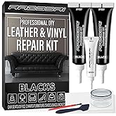 ARCSSAI Black Leather & Vinyl Repair Kit, Sofa, Jacket, Car Seats and Purse. Leather Repair Kit. Super Easy Instructions to Match Any Color, Restore Any Material, Bonded, Italian, Pleather, Genuine