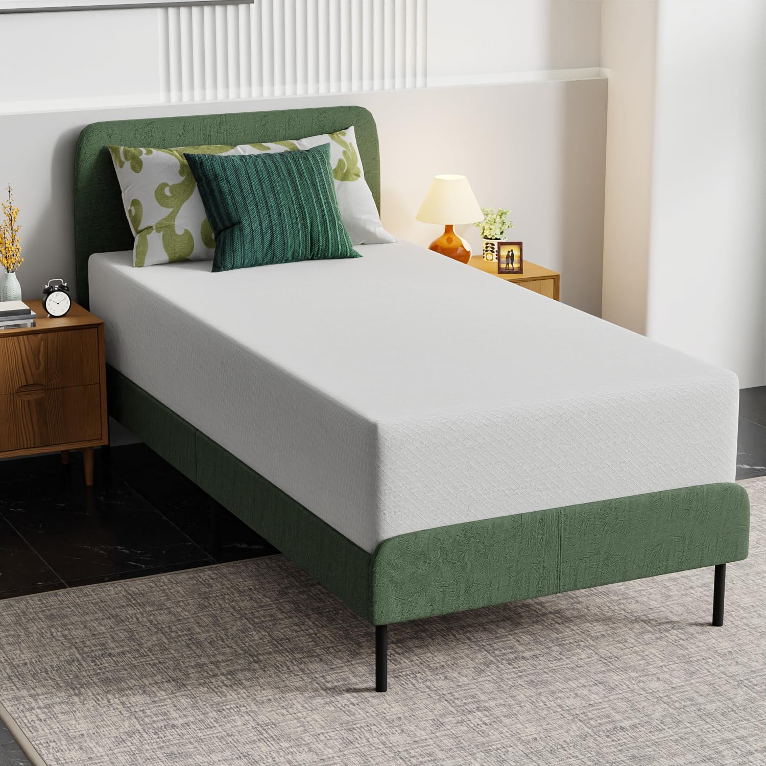 PayLessHere 12 Inch Memory Foam Mattress Medium-Firm Mattress for Pressure Relief & Cooler Sleep Gel Memory Foam Mattress Bed in a Box Fiberglass Free CertiPUR-US Twin XL Mattress for Soundly Sleep Image