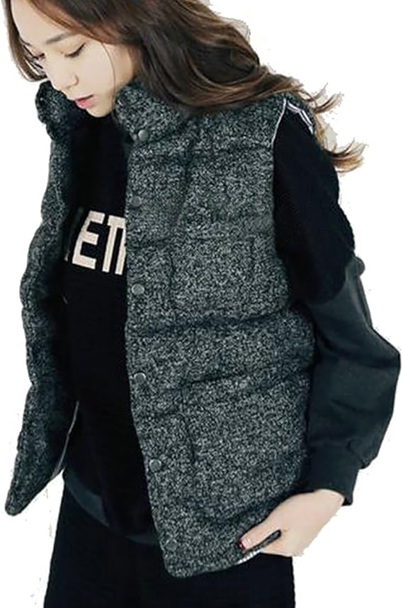 Amazon ケイミ Keimiレディース ダウン ベスト ジャケット ノースリーブ 中綿ベスト ショートベスト 軽量 ブラック グレー Xl ダークグレー ベスト 通販