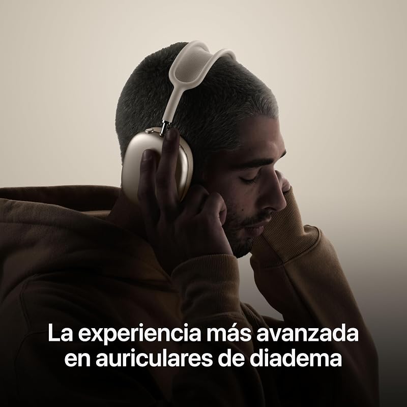 AirPods MAX Nível Profissional Cancelamento de ruído ativo Fones de ouvido sem fio, Modo de som ambiente, Áudio espacial personalizado, Carregamento USB C, Meia-noite