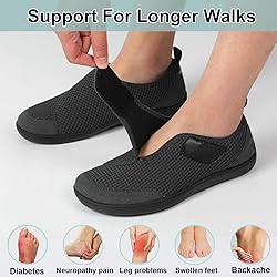 LeIsfIt Mens Wide Diabetic Shoes Adjustable