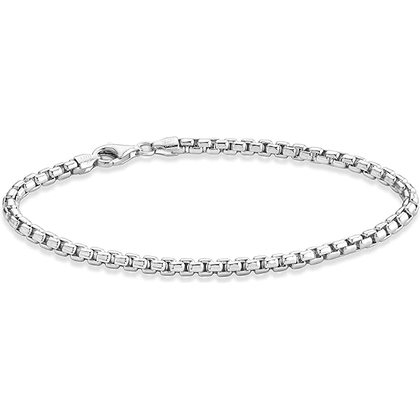 Savlano Sterling Silver Rhodium Plated Franco Chain Bracelet For Men - 3.5mm Or 5.5mm, 8 Inch, Made In Italy - View #7