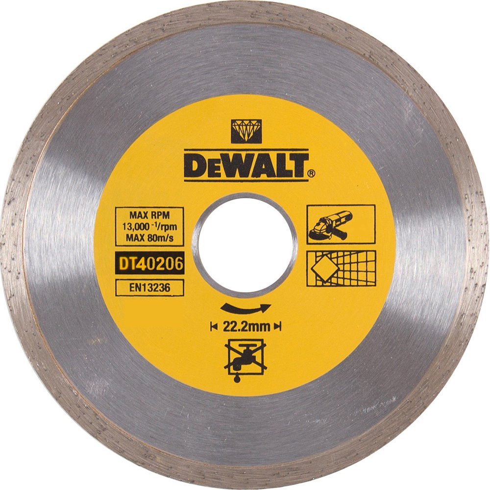 DEWALT DT40206-QZ DT40206-QZ-Diamond Cut Disc 180mm x 22.2mm, Color, Size, Set of 2 Pieces