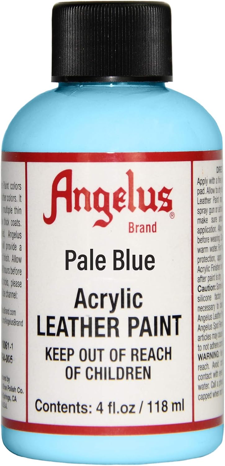 Angelus Acrylic Leather Paint, Pale Blue, 118 ml (Pack of 1) - Image 4