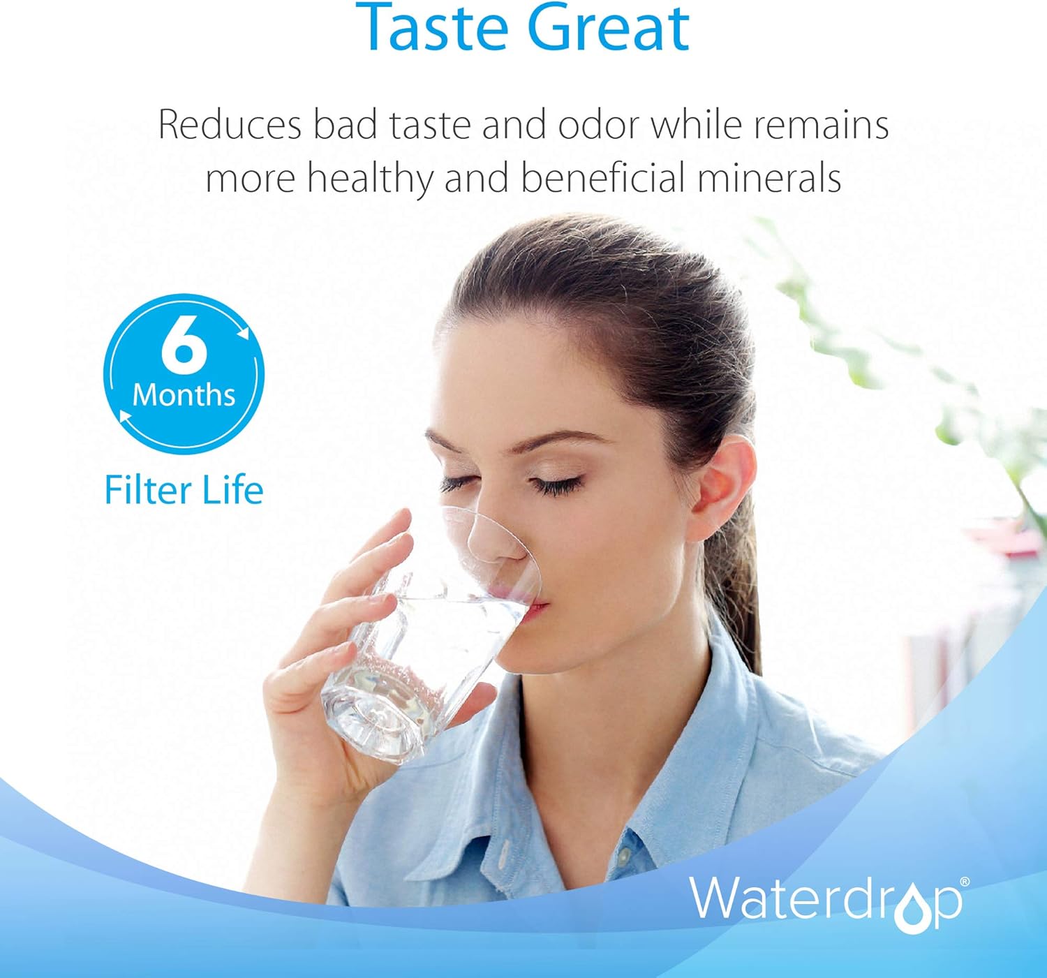 Waterdrop 3US-PF01 Under Sink Water Filter, Compatible with Advanced 3US-PF01, 3US-MAX-F01, 3US-PS01, 3US-MAX-S01, Aqua-Pure C-Cyst-FF, Manitowoc K-00337, K-00338, Pack of 1: Home & Kitchen