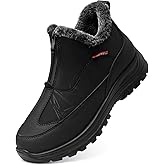TEMOFON Winter Snow Boots for Women: Waterproof Warm Fur Lined Walking Outdoor Ankle Booties Slip on Snow Shoes Size 5-12