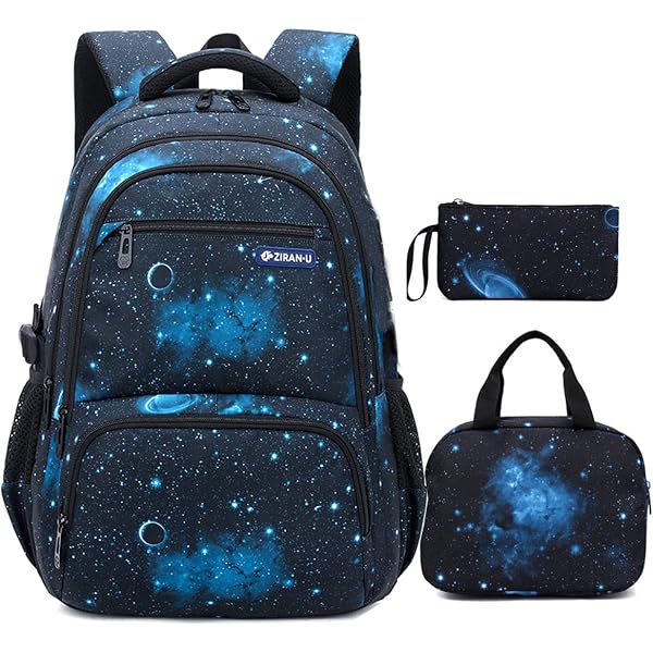 Kit Mochila Escolar YECARYPOD - 4 Peças - Tema Axolote E Cerejeira