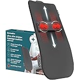 HoMedics Ultra Slim Shiatsu Massage Cushion with Heat – Full Back Coverage, Deep Kneading Massage, 3 Zone Control (Upper/Lower/Full), Soothing Heat, Slim Profile, Portable Design, Fits Most Chairs