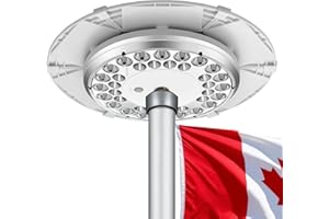 Aurolit Solar Flag Pole Light, High Lumen Flagpole Light Solar Powered, 36 Ultra Bright LED for 15-30 Ft Outdoor Flagpoles, A