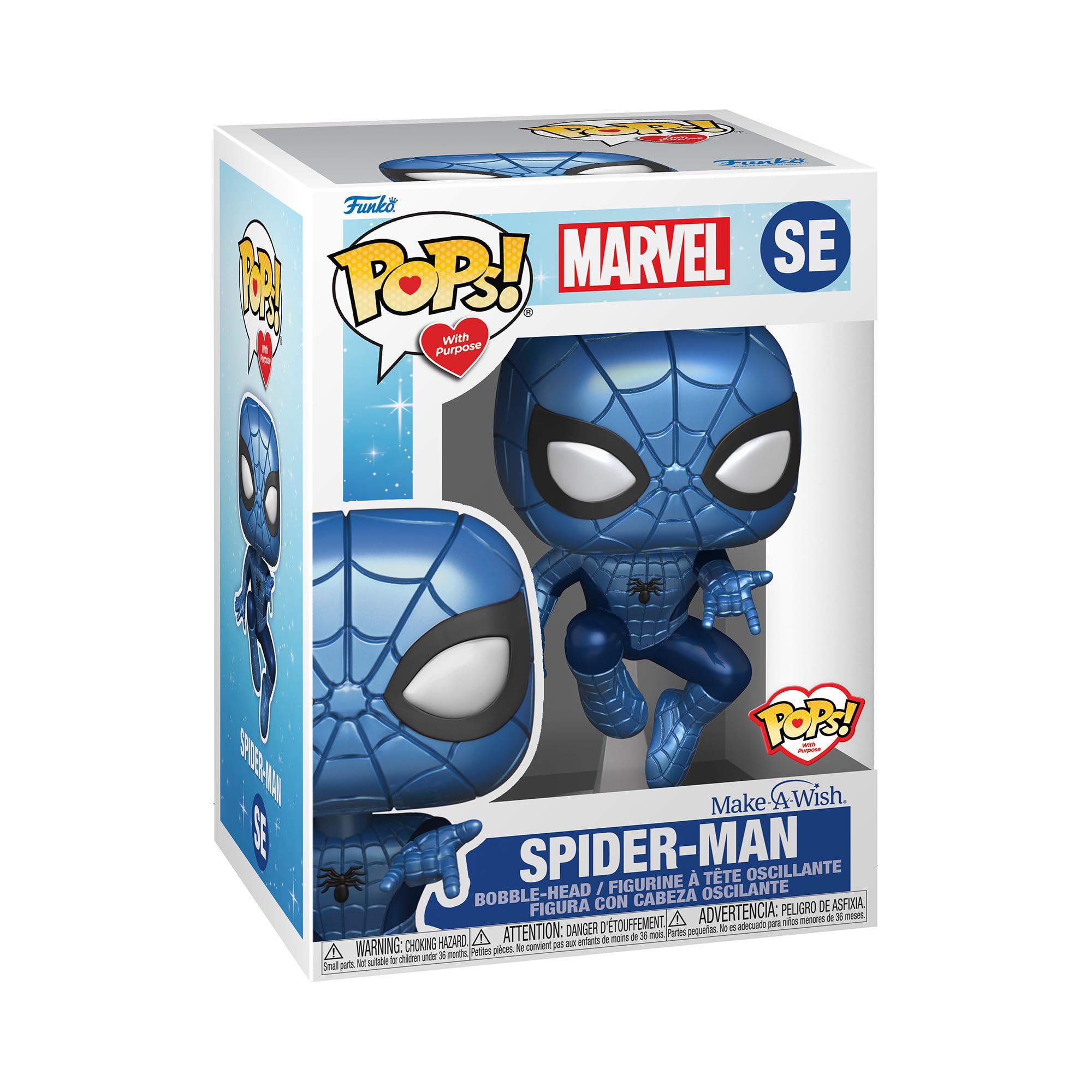 Funko POP! Marvel: Make a Wish 2022 - Spider-Man - (Metallic) - Marvel Comics - Collectable Vinyl Figure - Gift Idea - Official Merchandise - Toys for Kids & Adults - Comic Books Fans