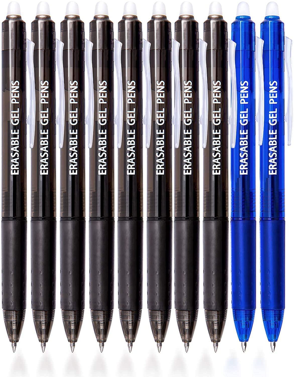 Vitoler Pens,Erasable Pens Black & Blue Gel Pens,0.7mm Fine Point Writing Pens,Black and Blue