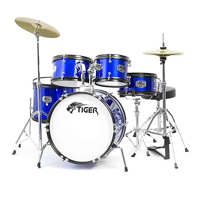 Tiger Kids Junior Drum Kit, Blue, Ages 3-10, 5-Piece Zambia Ubuy