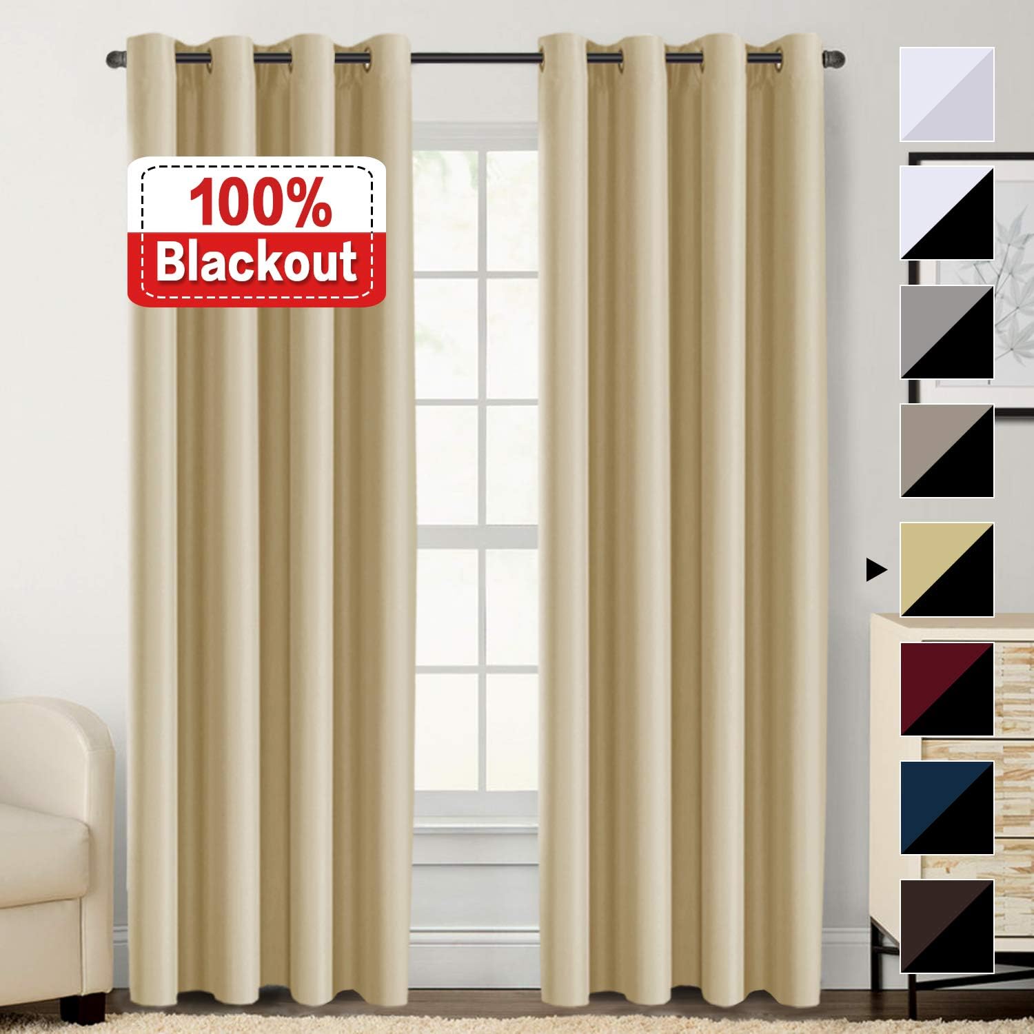 Amazon Com Flamingo P 100 Blackout Curtains 84 Inches Long Lined
