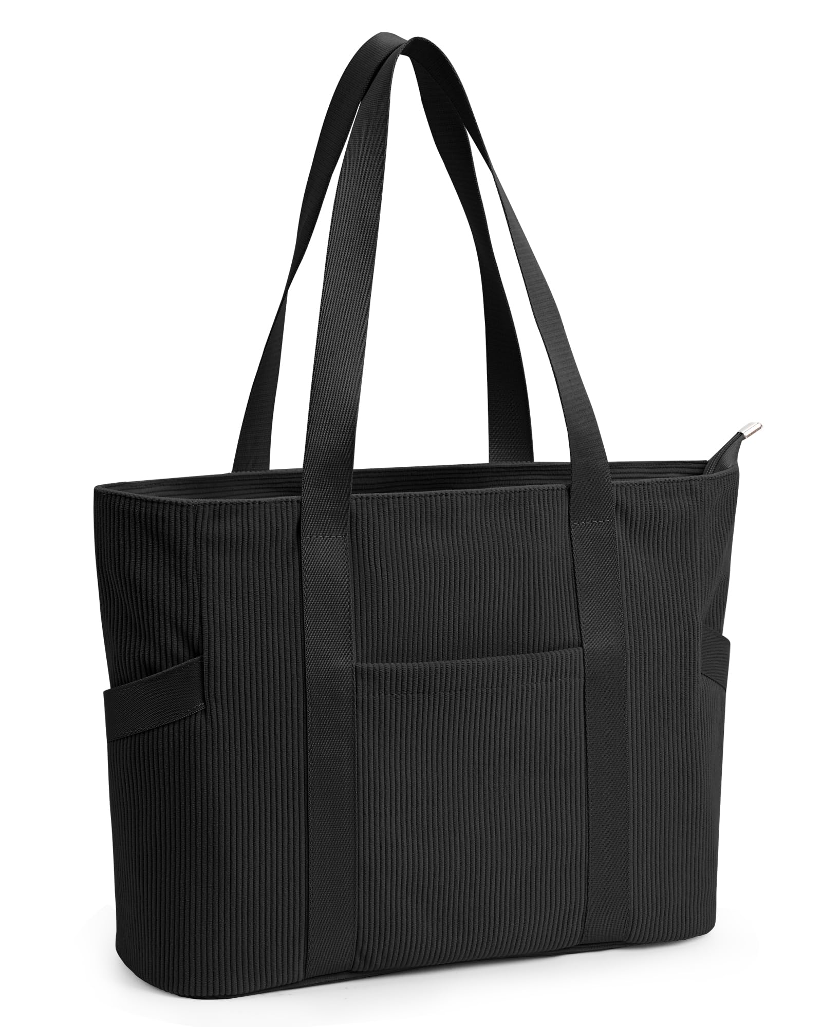 Photo 1 of DIXEIGHT Tote Bag for Women with Zipper, Travel Tote Bags with Compartments Large Shoulder Bag Handbag for Gym Work School Black