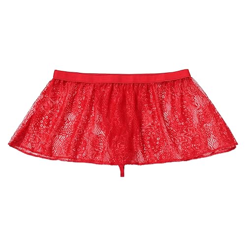 ABAFIP Men's Sissy Skirt Floral Skirted Sissy Panties